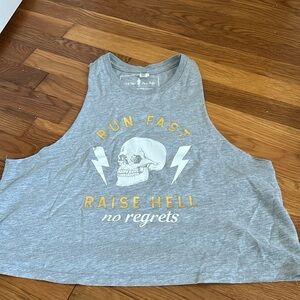 Run Fast Raise Hell Crop Top - M